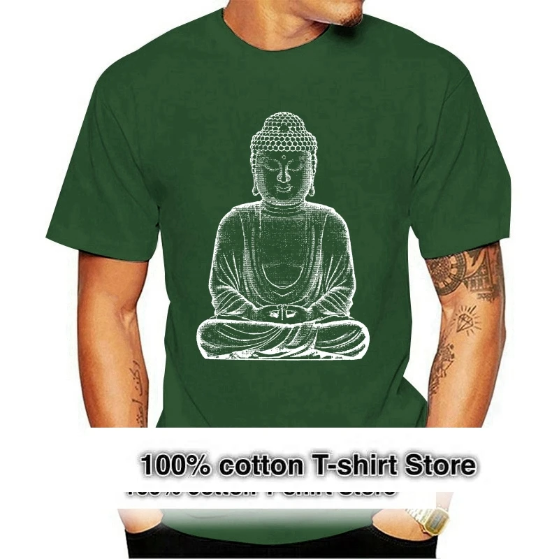 

Women Relaxed Shirt Buddha Graphic Screen Print On Soft & Comfy Polycotton Casual Shirt For Women Men T Shirt