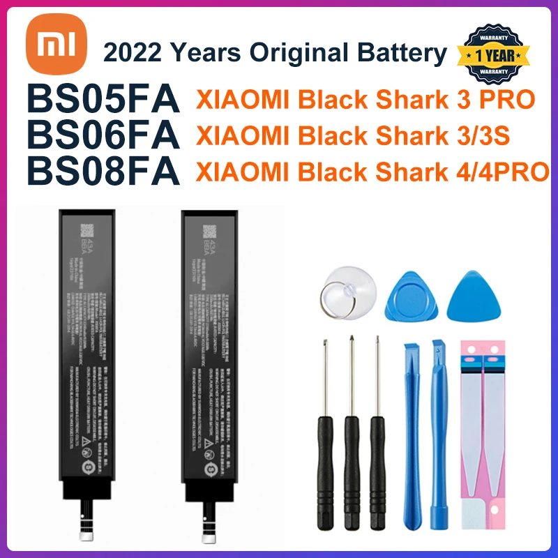 

Original XIAOMI CellPhone Battery BS08FA BS06FA BS05FA BS01FA for Black Shark 3 3S 4 4S PRO Black Shark Helo Replacement Battery