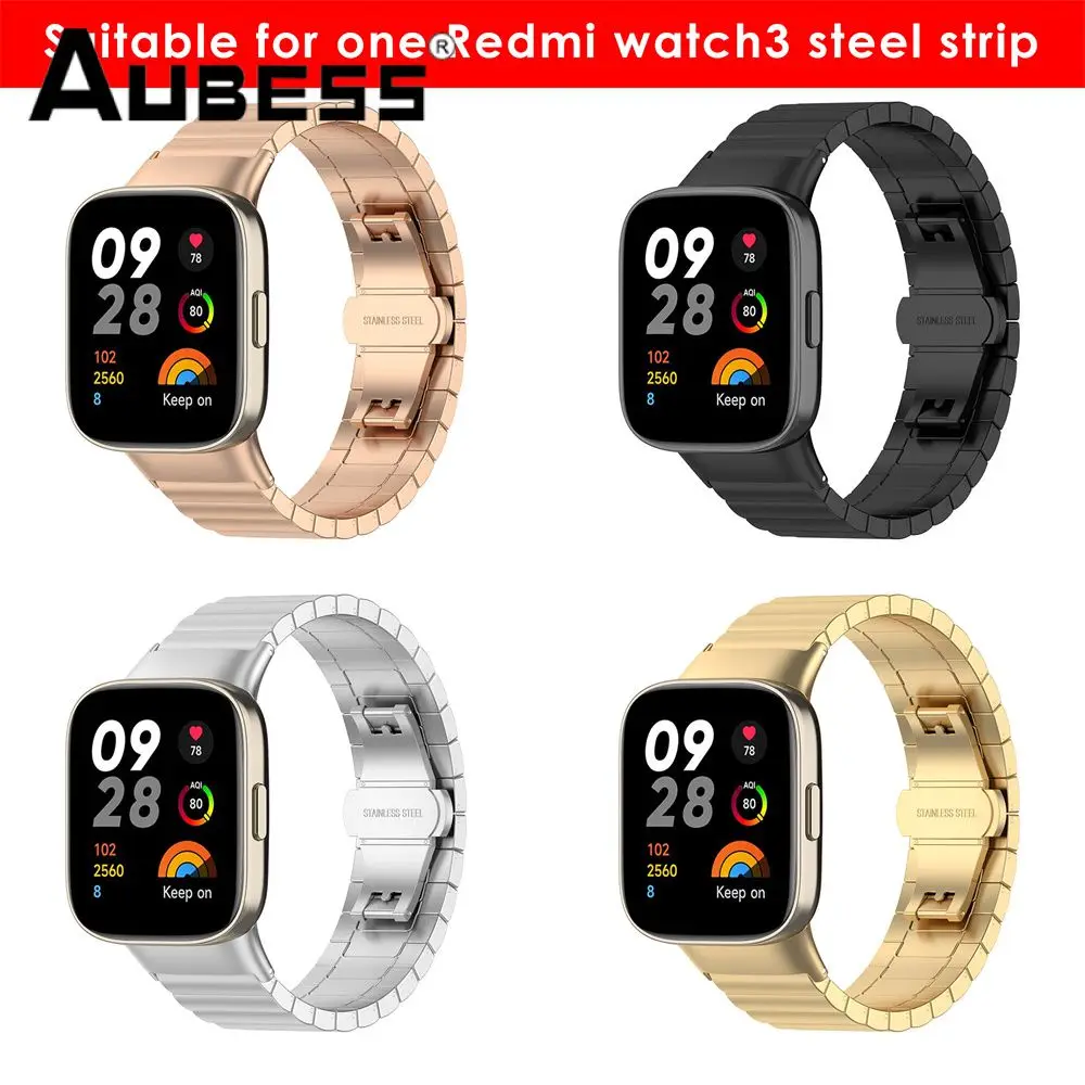 

Ремешок для часов, новинка, металлический универсальный портативный ремешок для часов, дышащий ремешок для умных часов 5,5-8,7 дюймов, простой ...