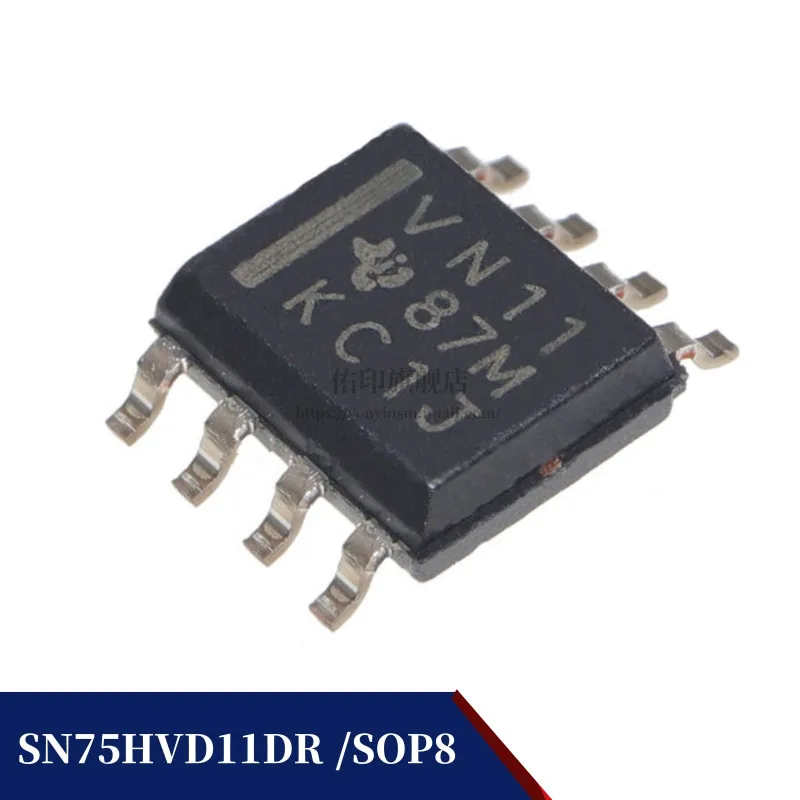 10PCS  SN75HVD11DR  VN11 SOP-8 Driver / interface / transceiver chip