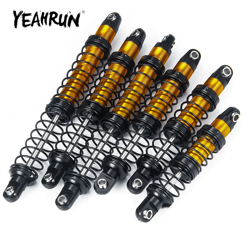 YEAHRUN Metal Oil Adjustable Spring Shock Absorber Damper 70/80/90/100/110/120mm for Axial SCX10 90046 TRX-4 1/10 RC Crawler Car