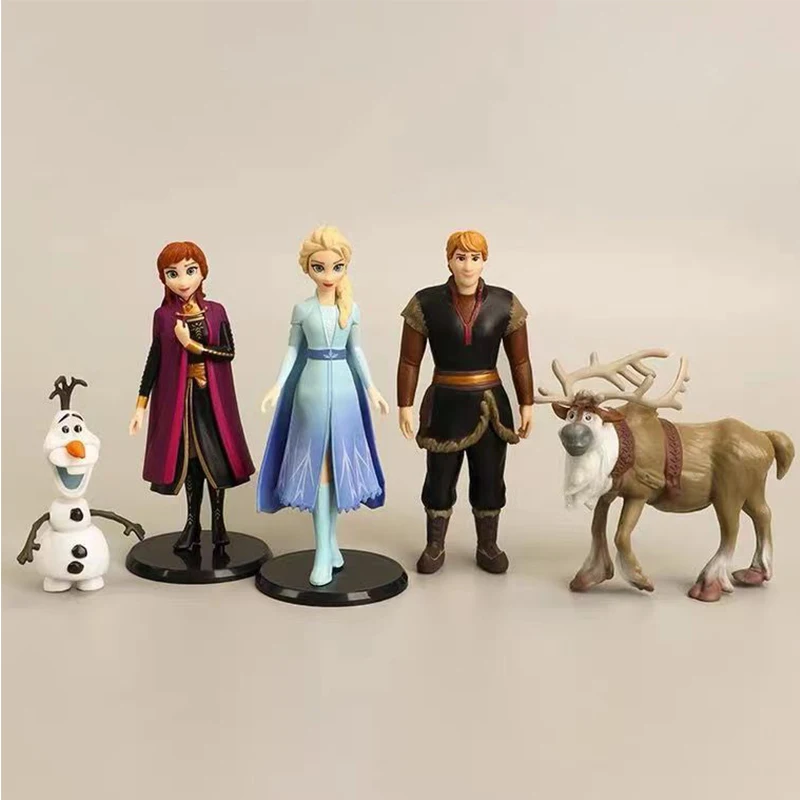 

Экшн-фигурки Disney «Холодное сердце», принцесса Эльза, Анна, олень, модель игрушки, милая кукла, подарок для детей, забавные игрушки 5 шт./компл.