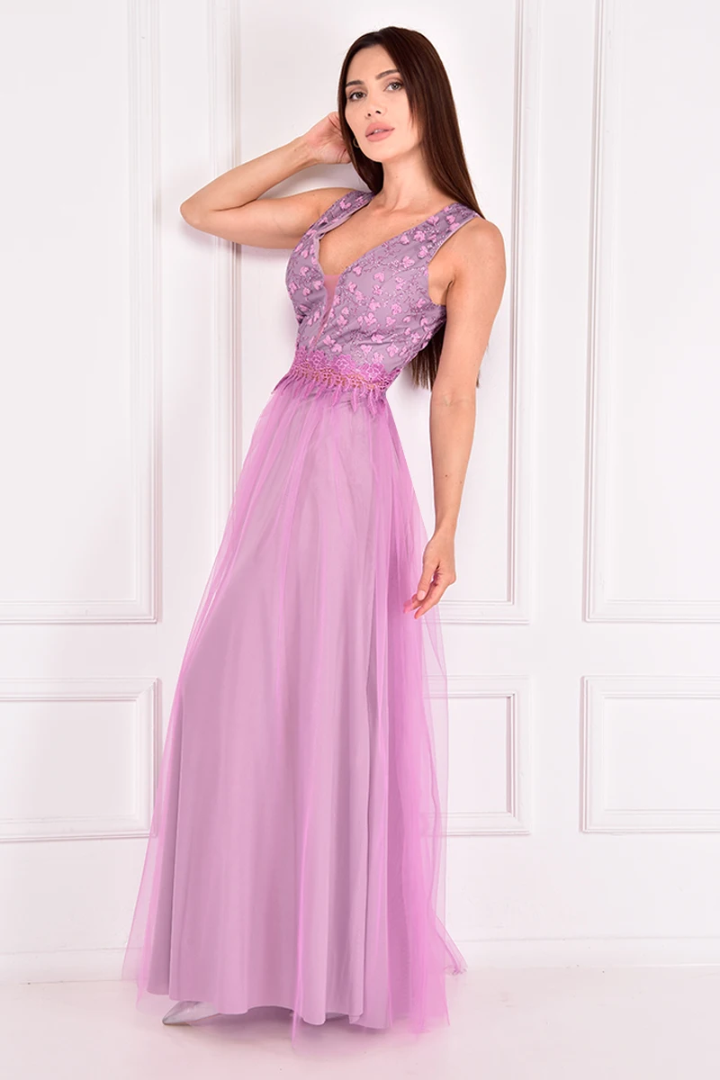 

Gauze Dress Lilac Women's Dress Party Dresses Elegant Dresses For Women Clothes Designer Dress Woman Robe Dresses ZNG4030
