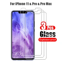 3pcs 9d tempered glass for iphone 11 pro max screen protector hd film