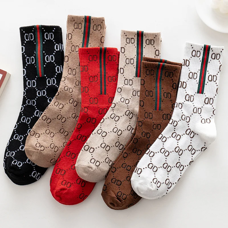 

New Style Socks Children's Personality Fashion Women's Tube Socks Casual Candy Color Fashion Stockings Cotton Sock Letter Sports