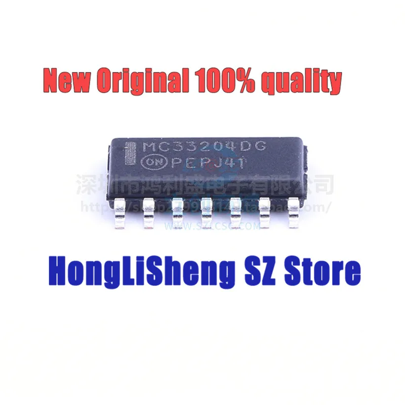 Набор микросхем MC33204DR2G MC33204D MC33204DG MC33204 SOP14, 100% новые и оригинальные фотообои, 10 шт./партия