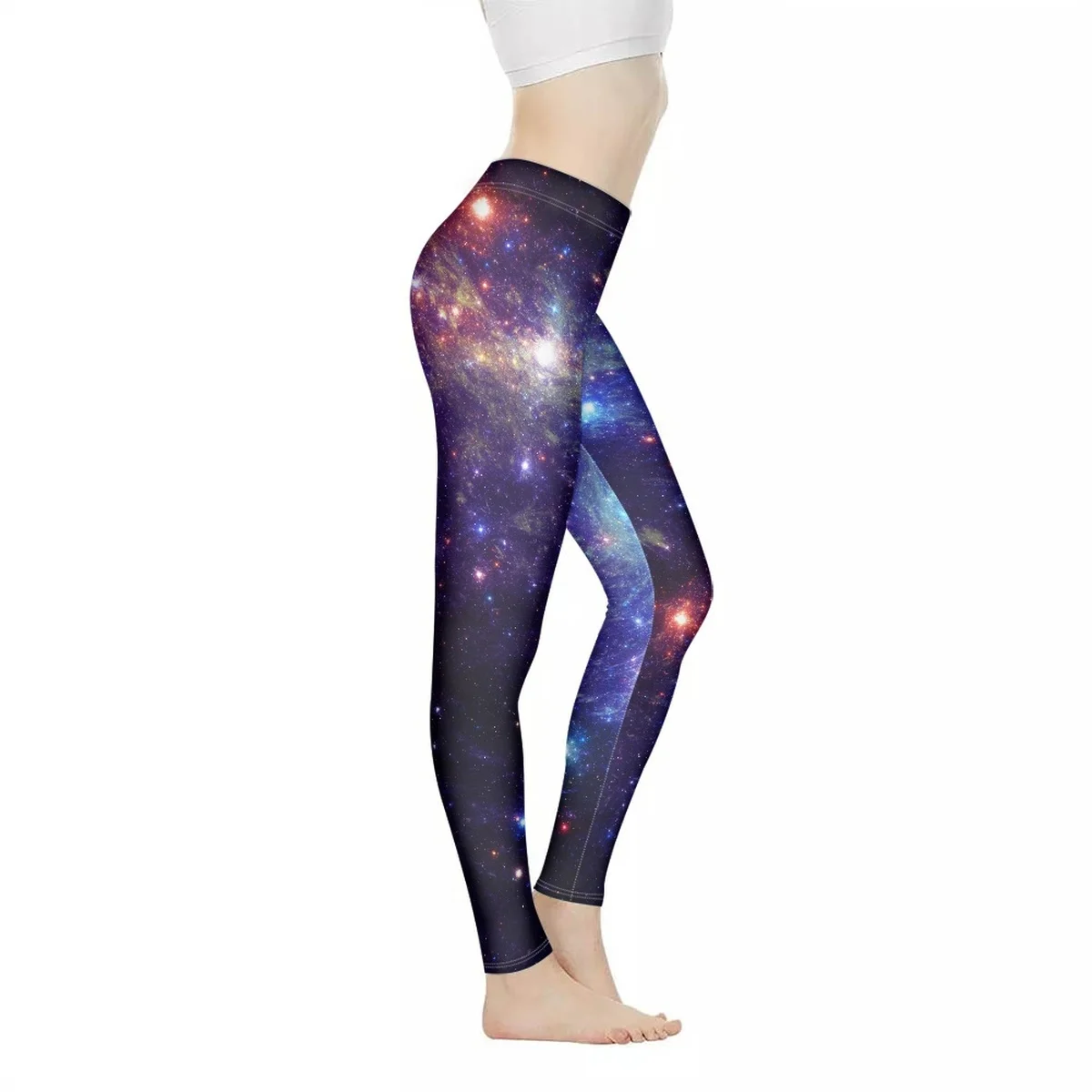 Gym Trousers Yoga Pants Outdoor Wear Women Leggings Galaxy Pattern Push Up High Waist Tights Comfortable Active Pants XS-3XL Hot