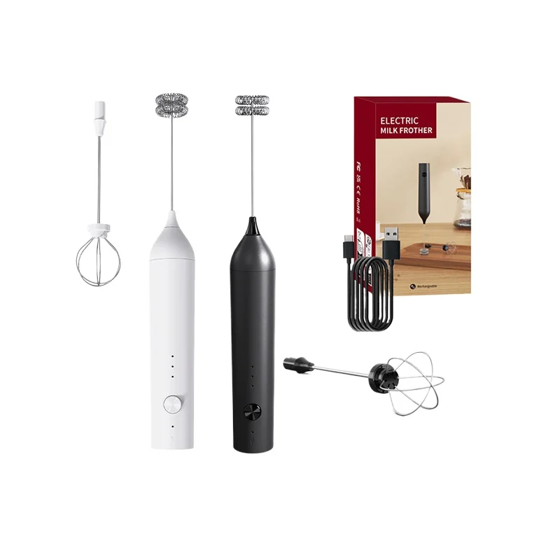2в1 вспениватель молока USB перезаряжаемый электрический венчик для взбивания яиц