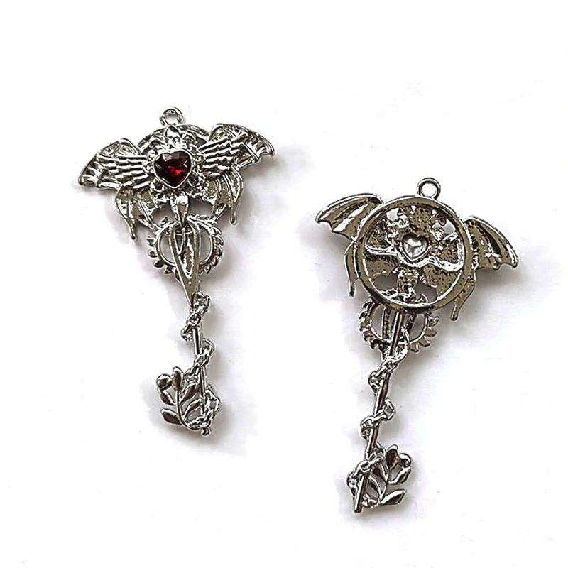 2 шт., подвески в виде крыльев под старину, 60 х36 мм