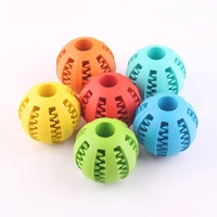 pet toy leaky food ball dog play exercise watermelon natural rubber leaky food device tooth cleaning molar elastic toy