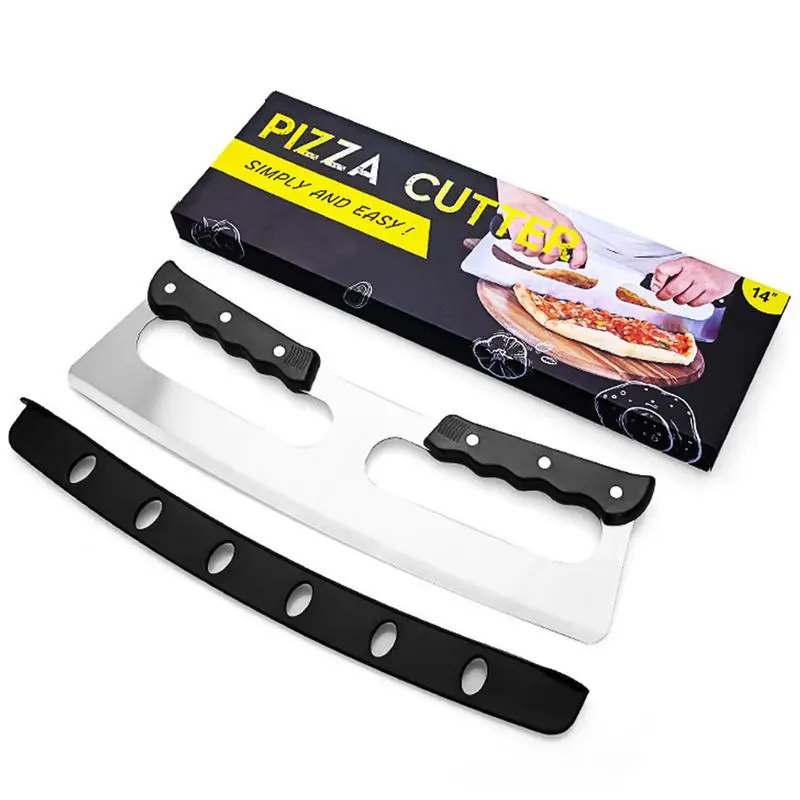 

Резак для пиццы из нержавеющей стали с двойной ручкой, разделитель для пиццы, слайсер, измельчитель для кондитерских изделий, паста инструм...