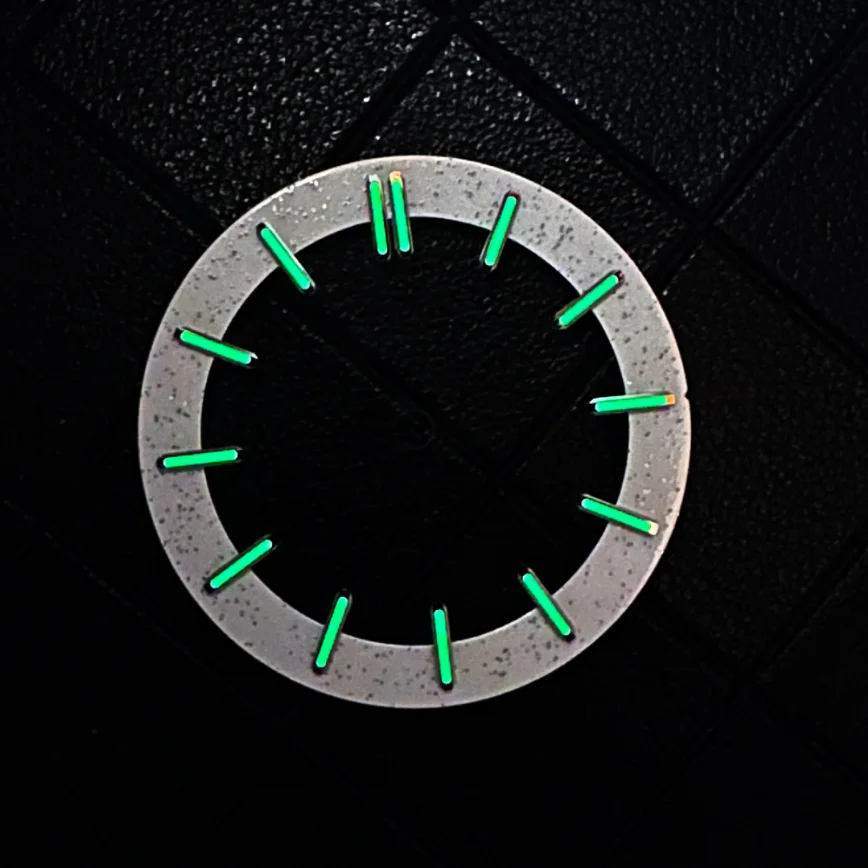31.8MM Watch Dial Watch Accessories Transparent Film Dial Green Luminous Star Dial 31.8MM for Japanese NH70 Movement