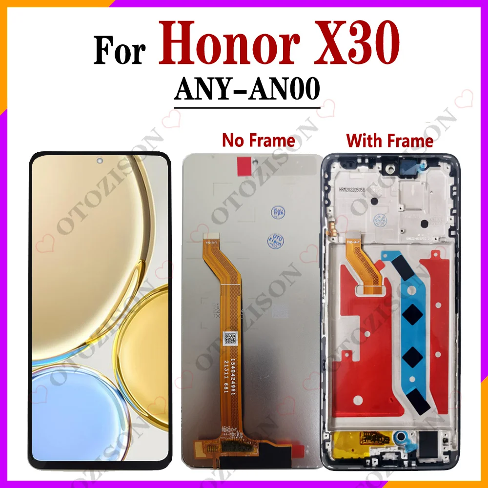 ЖК-дисплей 6 81 дюйма для Huawei Honor X30 ANY-AN00 с рамкой сенсорный дигитайзер ЖК-дисплеем в