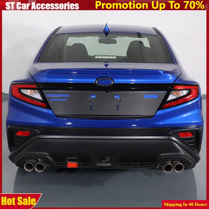 

For Subaru WRX 2021 2022 2023 PVC Rear License Plate Frame Sticker Flag Style Decals Vinyl Auto Accessories