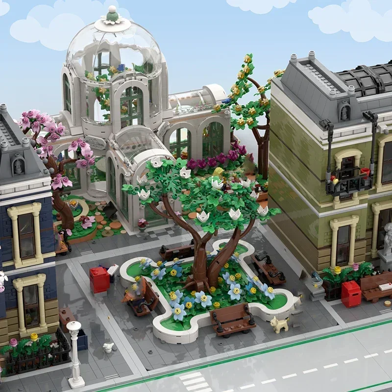 Модель уличного вида Moc строительные блоки историческая Магнолия парк