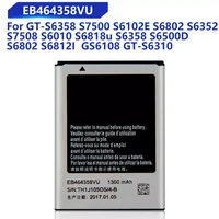 replacement battery eb464358vu for samsung galaxy s7500 s6102e s6802 s6818u s6358 s6500d s6812i gt s6358 gt s6310