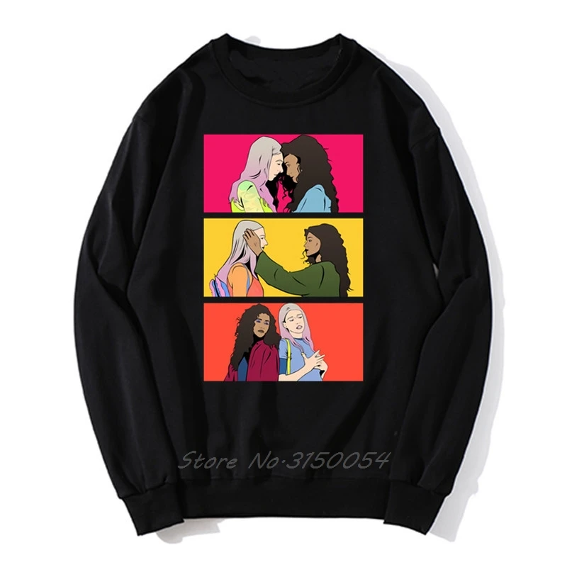 

Rue And Jules Hoodie Euphoria Rue Jules Random Cute Colorful Character Love Tv Shows Pink Men Pullover Hoodies Sweatshirt