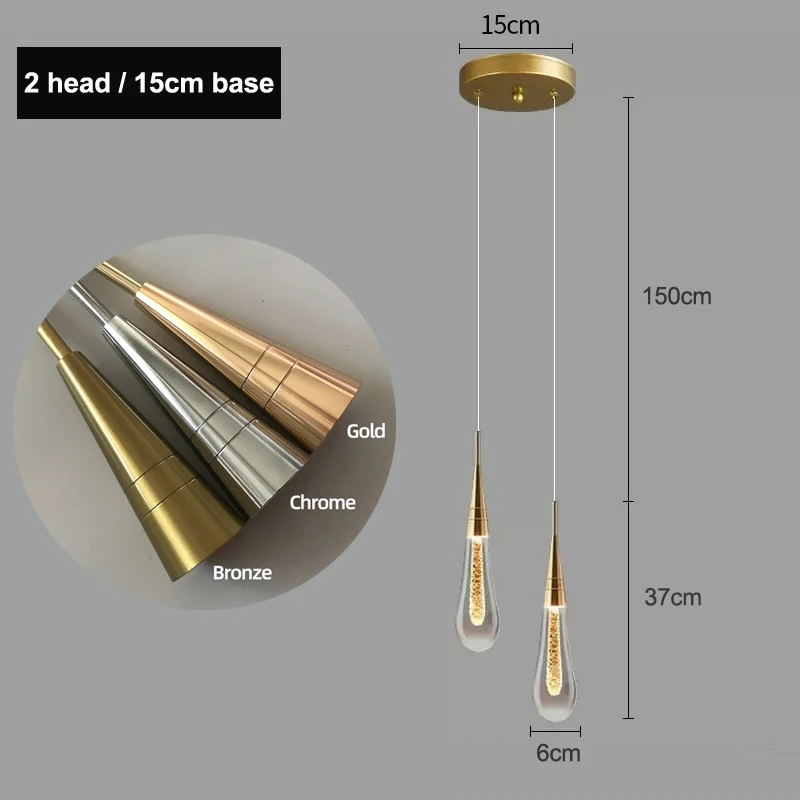 

LONKOEY люстра капли дождя бронза