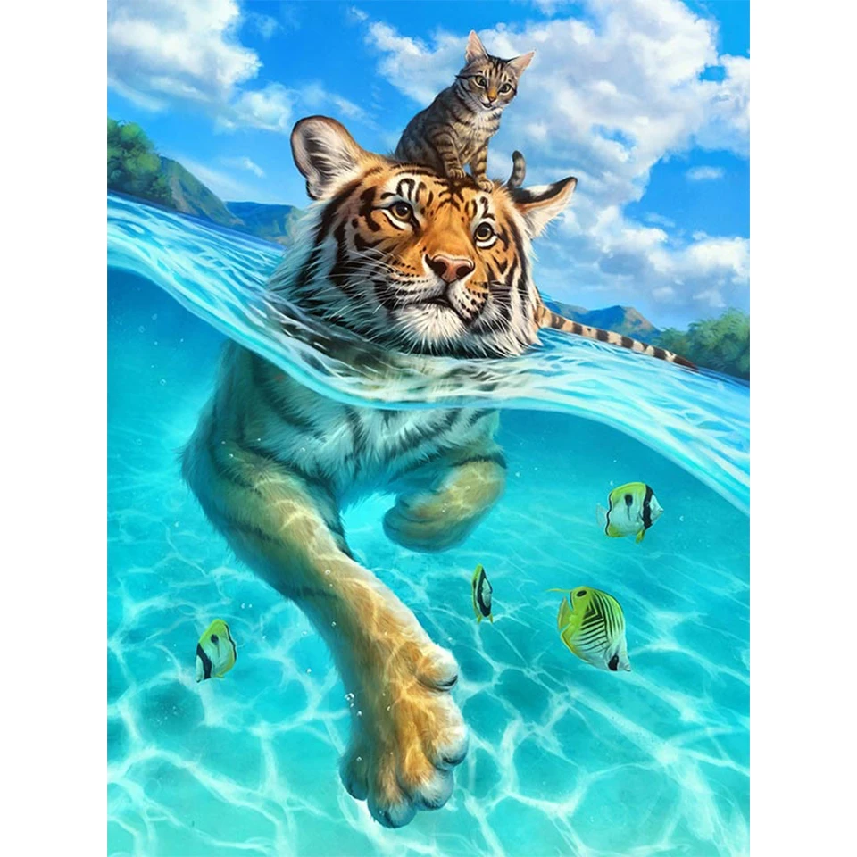 

Pintura с бриллиантами и надписями, Тигре, тогре, бестселе, мозаичная роспись, картинка, круглая, фото, вышивка, 5D, набор