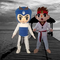 taekwondo cartoon mascot costume custom made anime event stage performance dress walking props samurai clothings parade suits