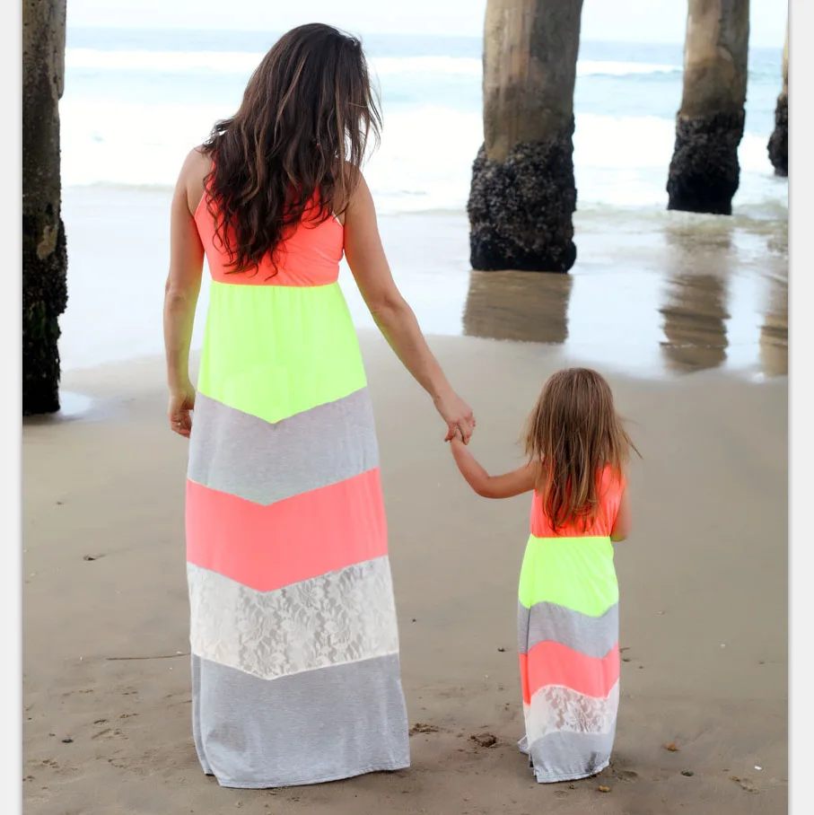 

Dress family matching clothes mommy and me dresses big sister little sister boutique women clothing fashion summer kids dress