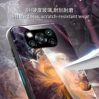 fancy marble protective shell for xiaomi poco x3nfc x4pro m4pro civi tempered glass rear cover for redmi 10c k40s k50pro 10x pro