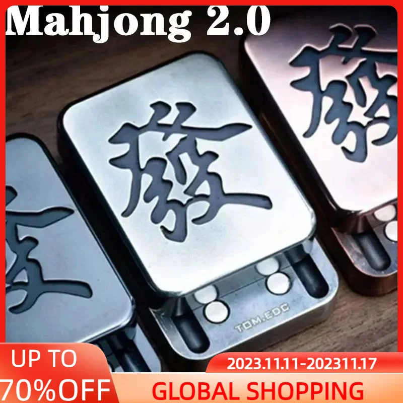 

Mahjong 2.0 Rich Push Card Slap Coin Desktop Fingertip Gyro Portable Gadgets EDC Office Desks Flipo Magnetic Toys Stress Relief