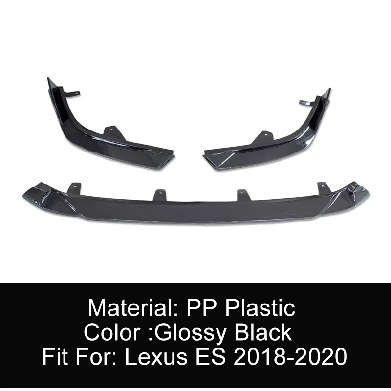 

Для Lexus ES 2018 2019 2020 автомобильный передний бампер сплиттер для губ гоночная модель передний спойлер украшение кузова модификация комплект