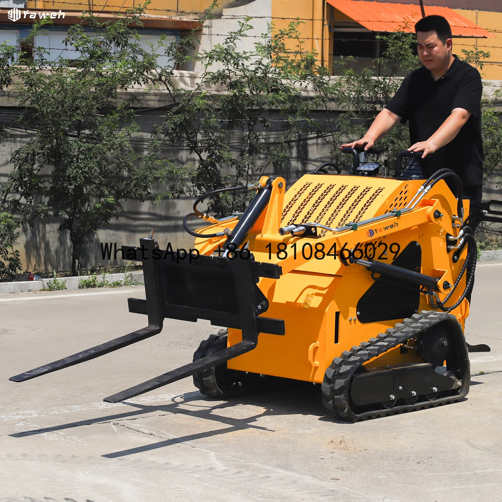 Yaweh Лидер продаж грейферное ведро Ce Epa Diesel Mini Cargador Дешевый мини-погрузчик с