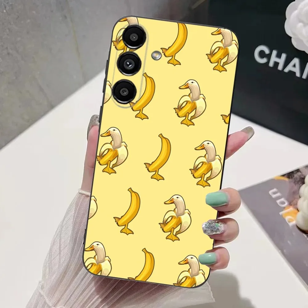Эстетический чехол Banana для телефона Samsung S24 S21 S22 S23 S30 Ultra S20 Plus Fe Lite Note 10 9 5G черный