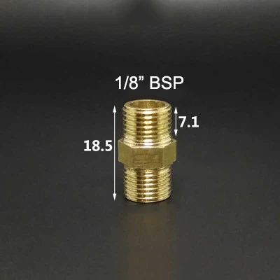 

1/8 "1/4" 3/8 "1/2" 3/4 "1" BSP наружная резьба латунный фитинг для труб равный переходник с шестигранной ниппельной муфтой