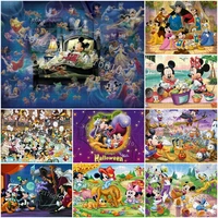 jigsaw puzzle disney frozen mickey minnie mouse sofia mermaid duck puzzle paper 300500 pieces educational decompress kids toys