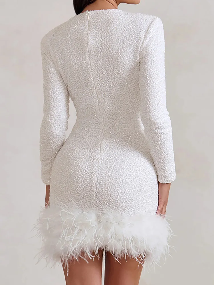 Женское сексуальное вечернее платье в стиле пэчворк с круглым вырезом