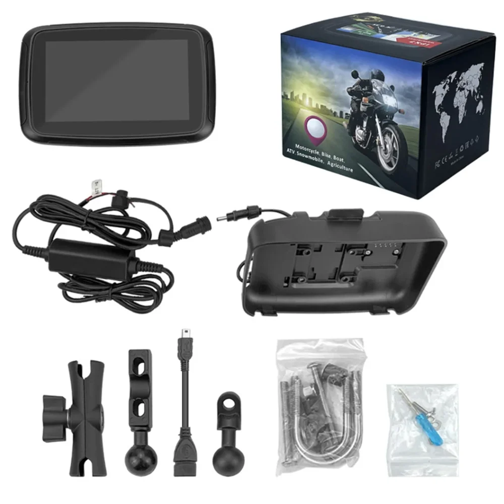 5-дюймовый водонепроницаемый солнцезащитный мотоцикл GPS-навигация Беспроводной