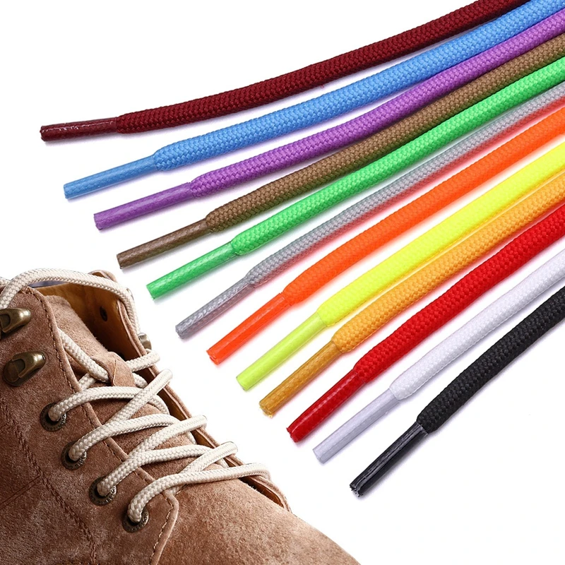 

100cm/160cm Long of Round Shoelaces Shoe Strings Shoe Laces Cord Ropes for Boots Sneakers Unisex Rope Multi Color Waxed