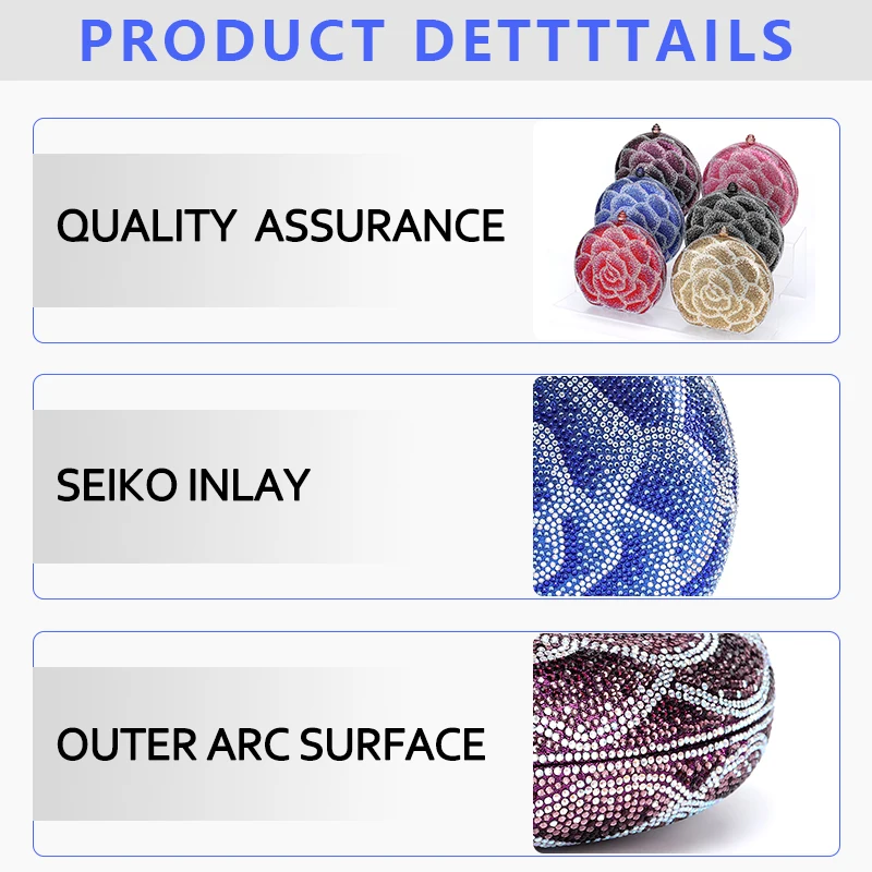 Новинка 2024 яркий блестящий клатч с инкрустированными бриллиантами Женская