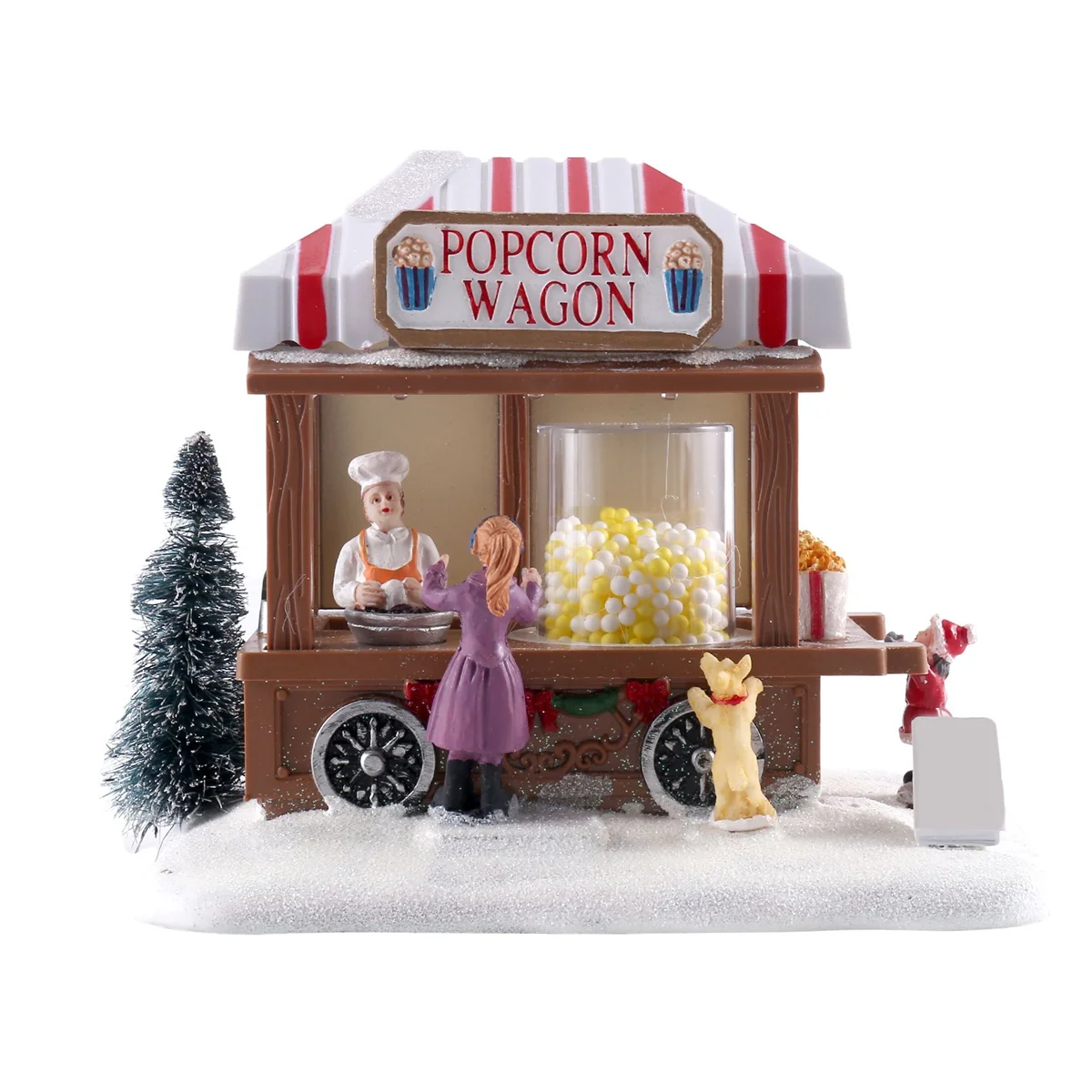 

LED Lighted Christmas Village Houses Multicolored Christmas Vacation Village with Music Christmas Village Popcorn House