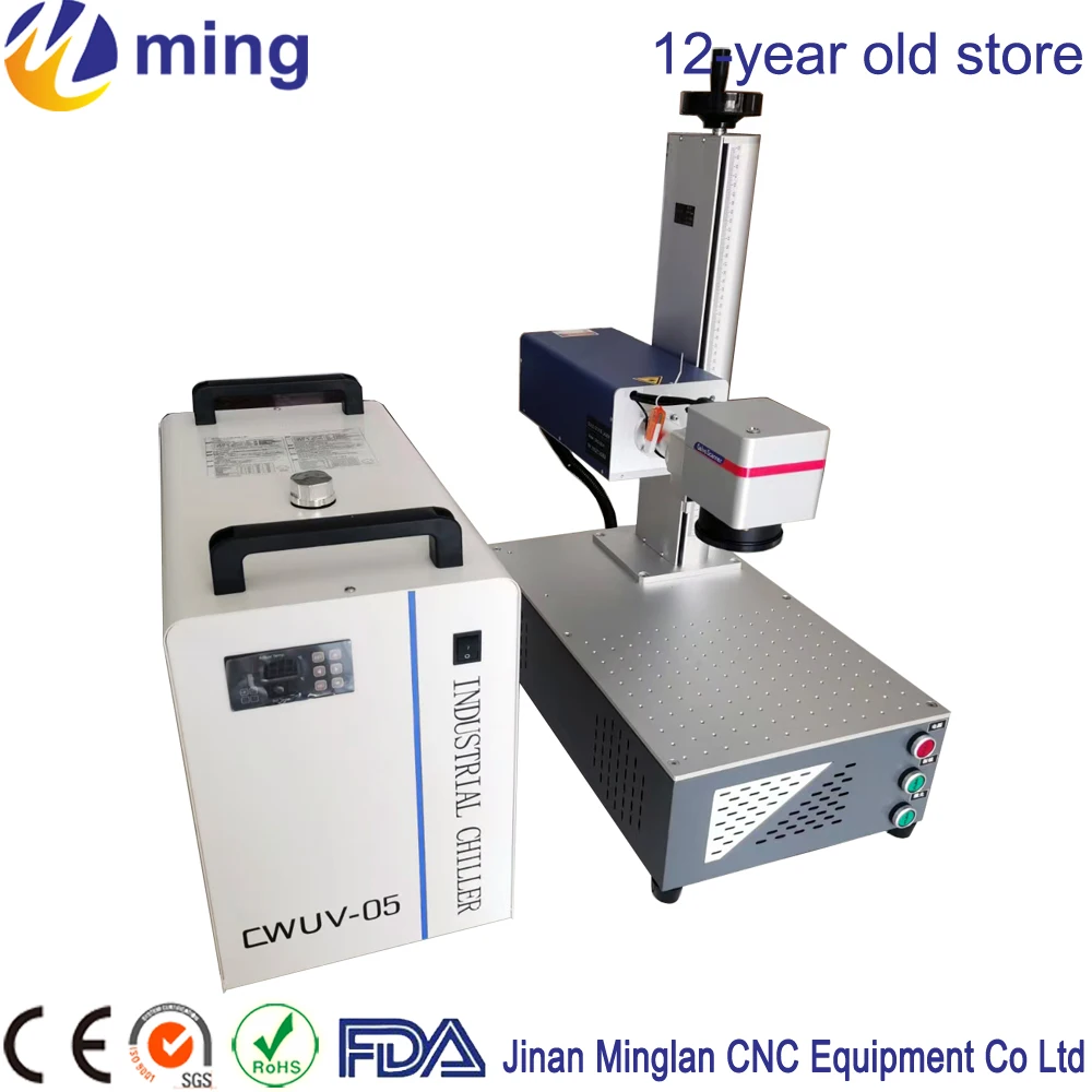 3W 5W UV 355nm Лазерная маркировочная машина с JPT/INNO для пластикового стекла