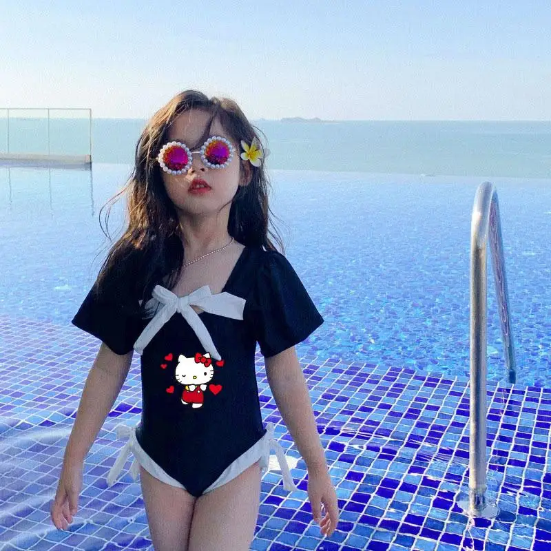3 шт. Купальники Hello Kittys Kawaii Kuromi Cinnamoroll купальник детская юбка пляжная одежда