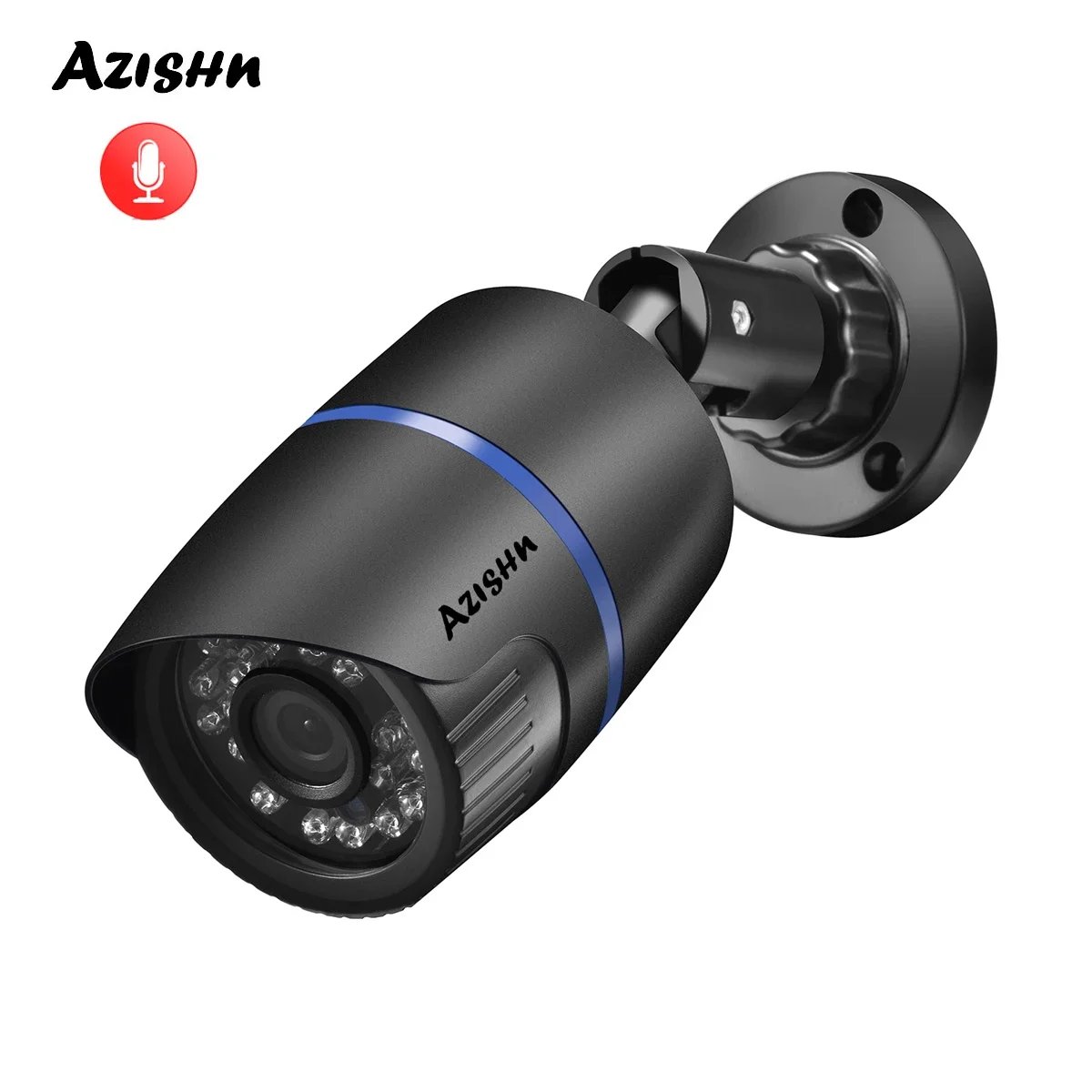 

AZISHN H.265 4MP 2560*1440 CMOS Аудио IP камера Водонепроницаемое обнаружение лица XMEye P2P камера видеонаблюдения POE48V