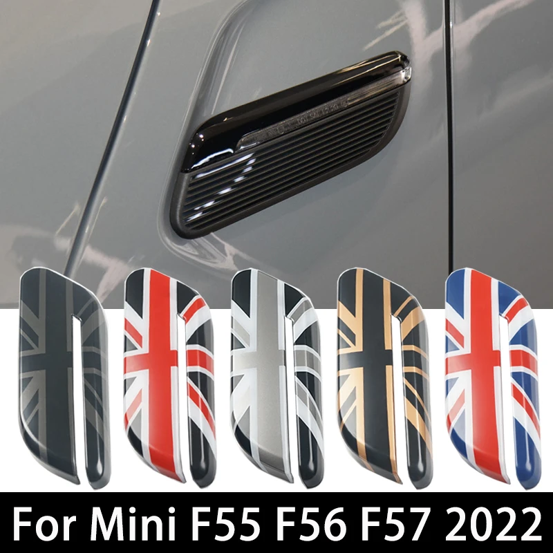 Для MINI Cooper D One F55 F56 F57 2022 внешние наклейки на крыло автомобиля с указателем
