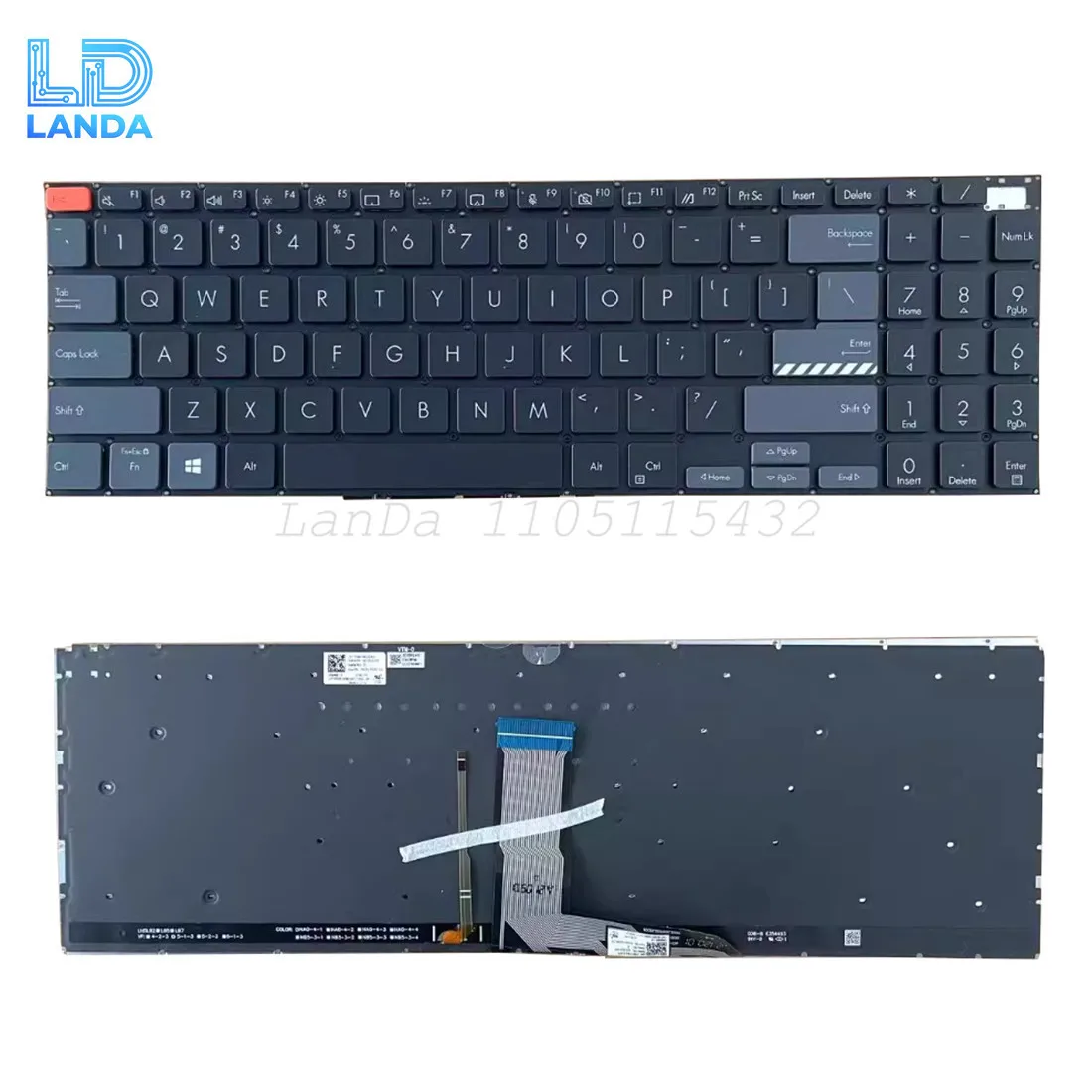 Фото Клавиатура для ASUS 15Pro M3500Q M7600 M7400 Pro 16X M7600 M6500 M6500Q K3500 США №1