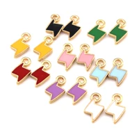 10pcs mini little stars little lightning jewelry accessories enamel earrings necklaces keychain pendants diy materials
