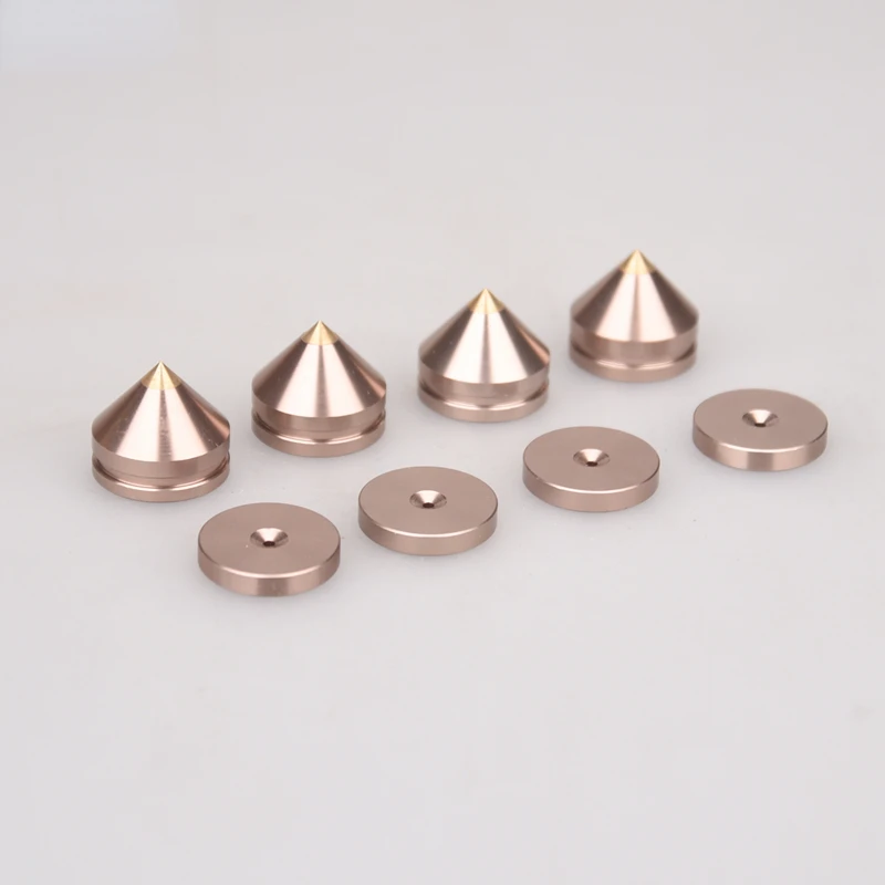 

Factory Direct Selling 4PCS 4Sets speaker Stand Feet Foot Pad aluminium alloy metal (NOT natural wood ) Spikes Cone Floor Foot