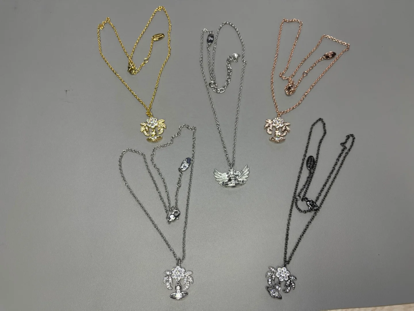 

punkClassic Wheat Wings Collection, Diamond Wings Unique Unique Women Accessories, Women's Classic Pendant Necklace