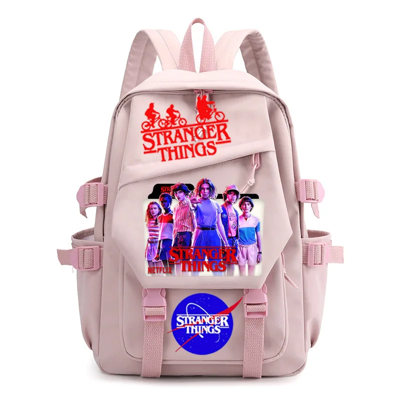 

Stranger Things Backpack 2022 Teenager Boys Girls Travel Bag Children School Bags Cartoon Book Bag Women Fashion Drawstring Bags