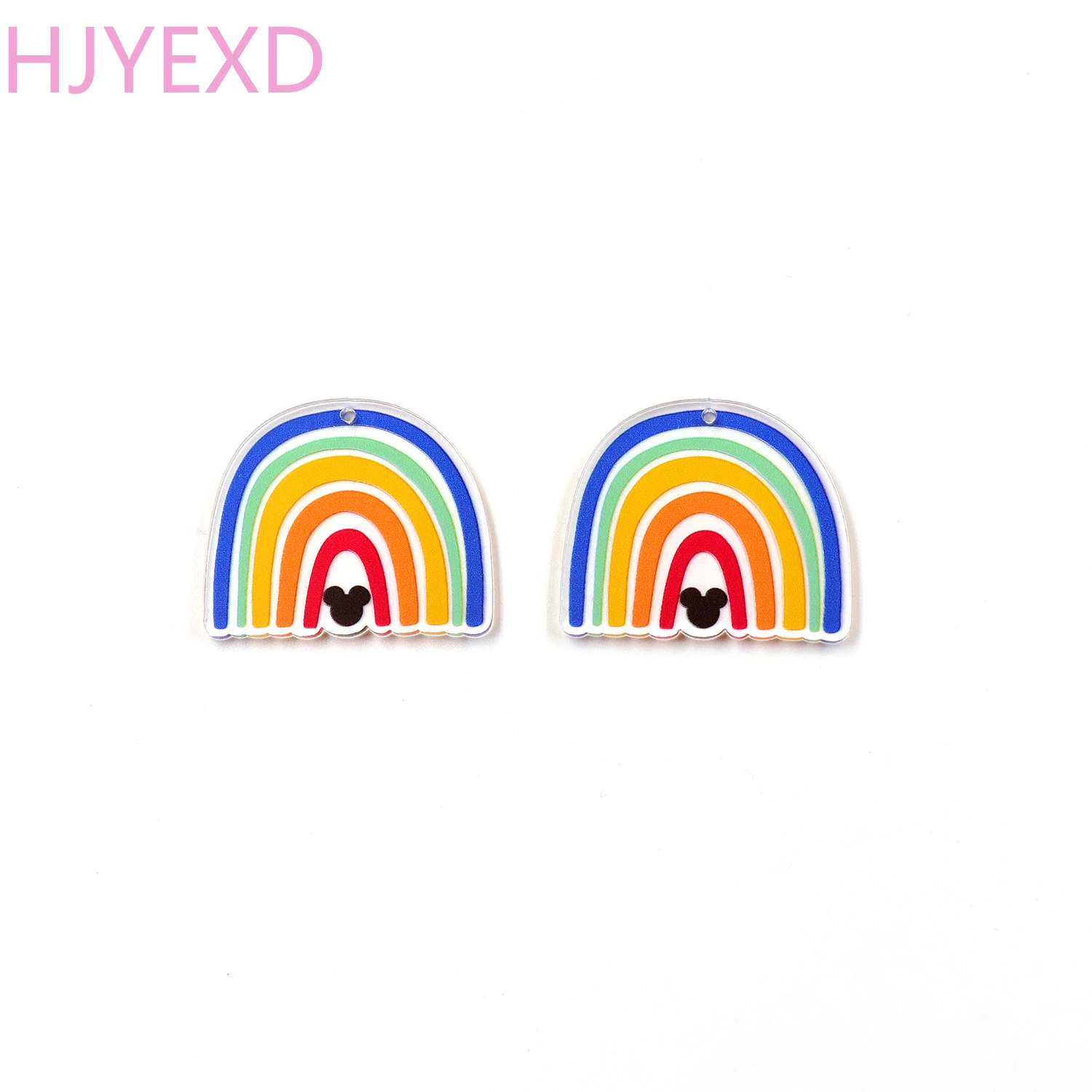 

(10pcs)Acrylic Rainbow Earring Finds Wholesale DIY Findings For Jewelry Making Parts
