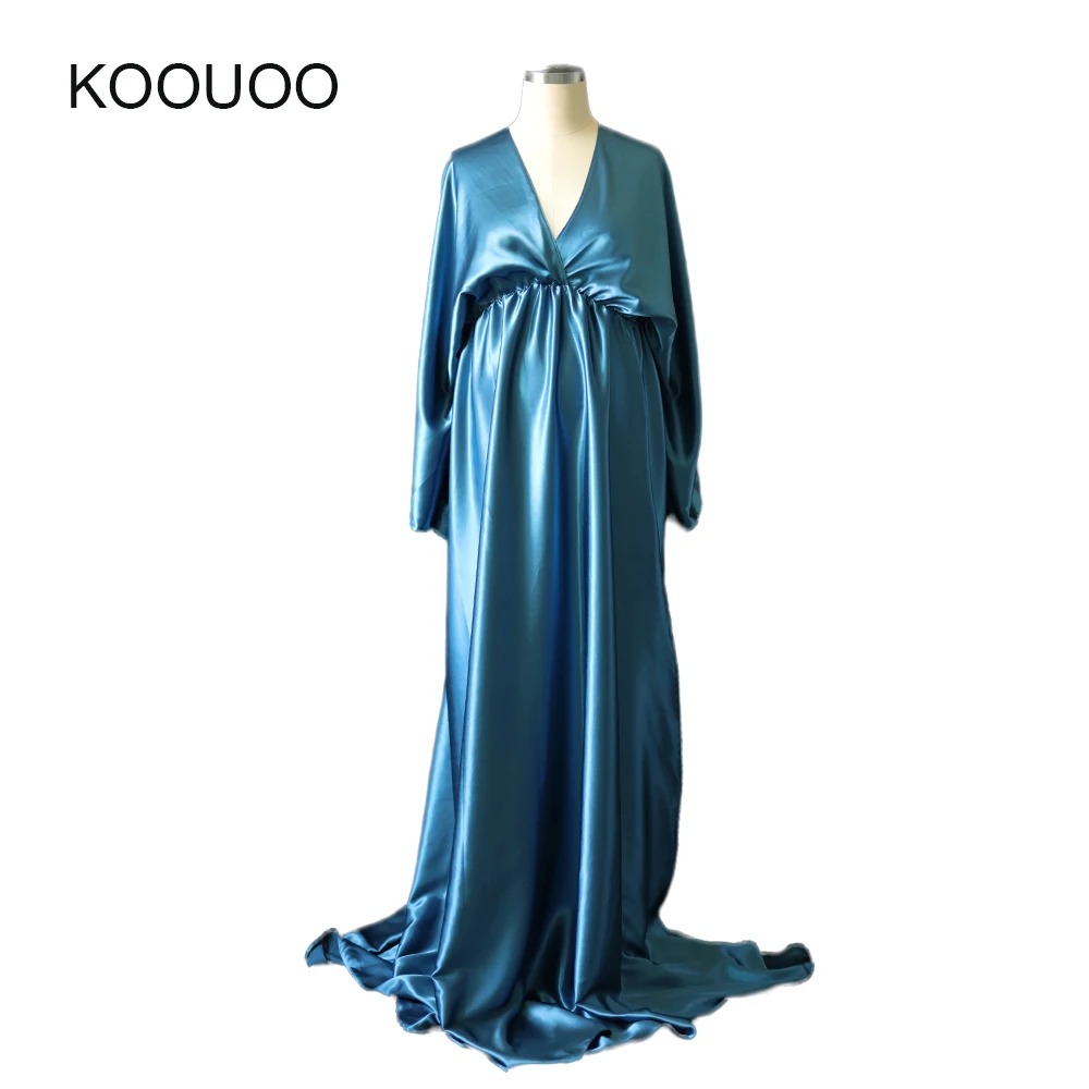 KOOUOO Maternity Dresses for Photo Shoot Pregnancy Gown Long Off Shoulder Chiffon Photography Comfortable to Wear