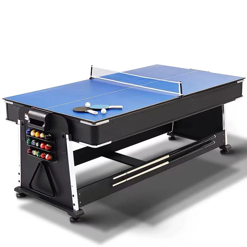 Popular hot sell 4 in 1 multi game table 7FT billiard pool table with pingpong air hockey dining game