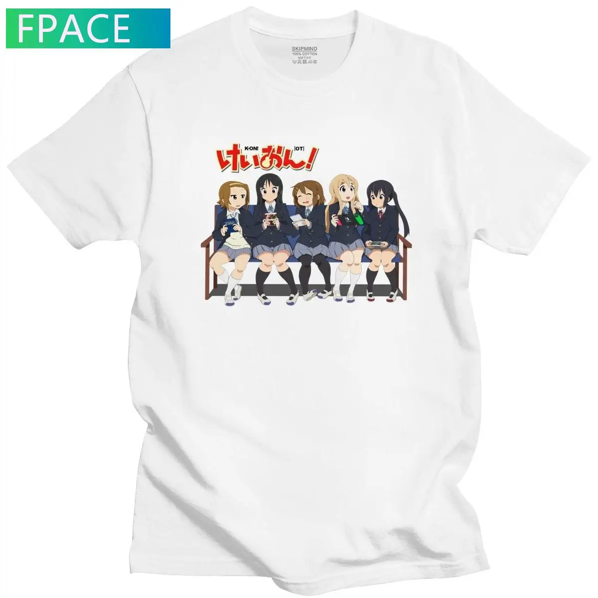 

Футболка мужская с принтом японской музыки и аниме K-On, Классическая тенниска с коротким рукавом, майка из мягкого хлопка с принтом манги, пр...